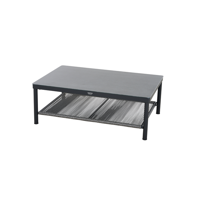 Siena Garden Gartentisch Rechteckig Anthrazit/Matt 70 cm x 110 cm