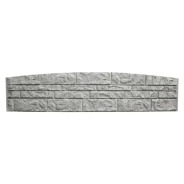 Betonzaun-Bogenplatte Fels 200 cm x 45 cm x 3 cm
