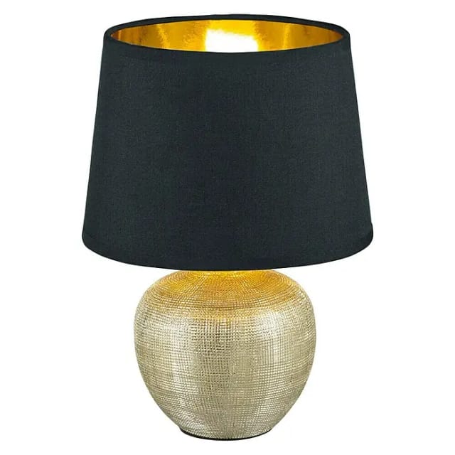 Trio Tischleuchte Luxor H: 26 cm Schwarz-Gold