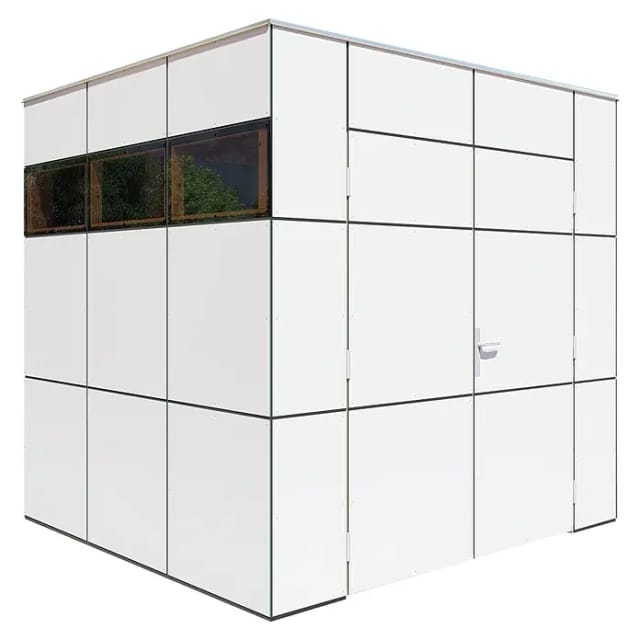 Bertilo Gartenhaus HPL 1 Anthrazit-Weiß 228 cm x 230 cm FSC®