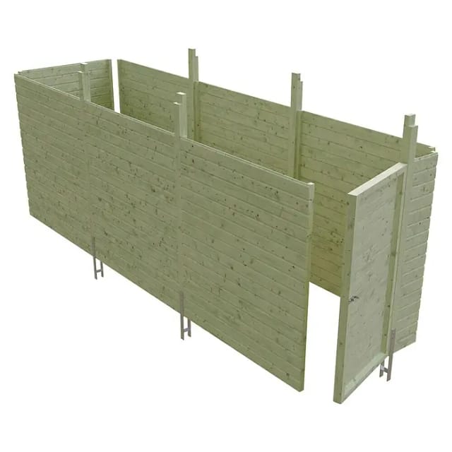 Skan Holz Abstellraum C5 573 x 164 cm Profilschalung Grün imprägniert