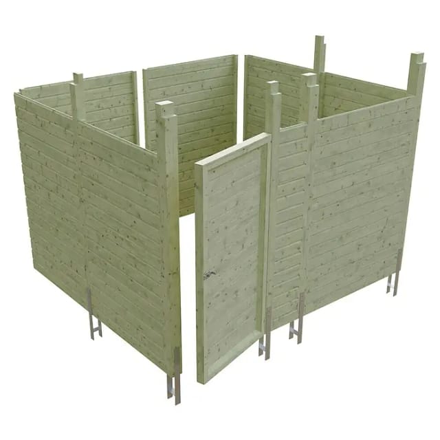 Skan Holz Abstellraum C8 275 cm x 317 cm Profilschalung Grün Imprägniert