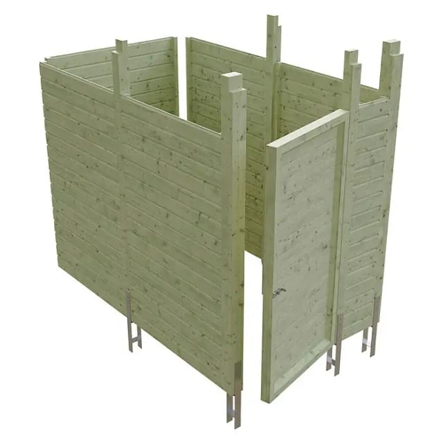 Skan Holz Abstellraum C7 275 cm x 164 cm Profilschalung Grün Imprägniert