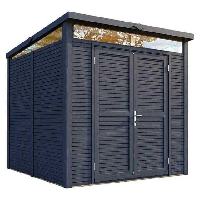 Bertilo Gartenhaus Woodline Pent 234 cm x 226 cm Anthrazit FSC®
