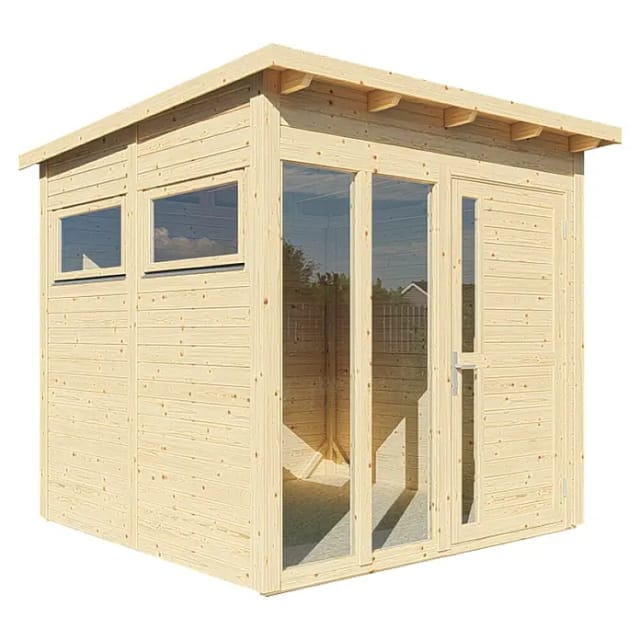 Bertilo Gartenhaus Pentus 2 Office 234 cm x 226 cm Natur FSC®