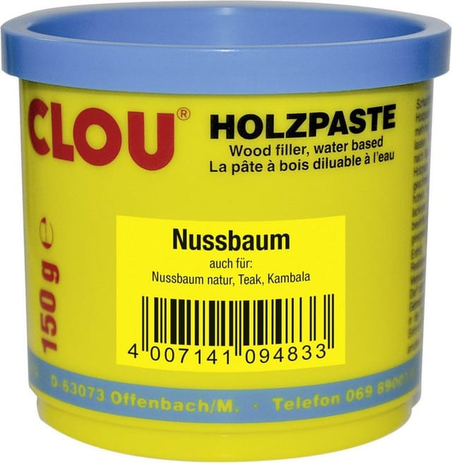Clou Holzpaste wasserverdünnbar Nussbaum 150 g