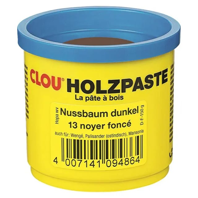 Clou Holzpaste wasserverdünnbar Nussbaum Dunkel 150 g