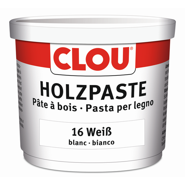 Clou Holzpaste wasserverdünnbar Weiß 150 g