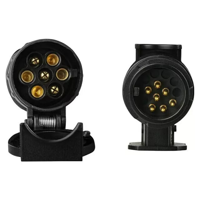 Las Kurzadapter Mini 13 auf 7-polig aus Kunststoff für PKW-Anhänger