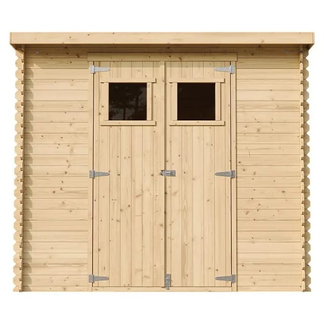 Timbela Gartenhaus Holz M310+M310G 2,63 m² mit Fenstern und Boden