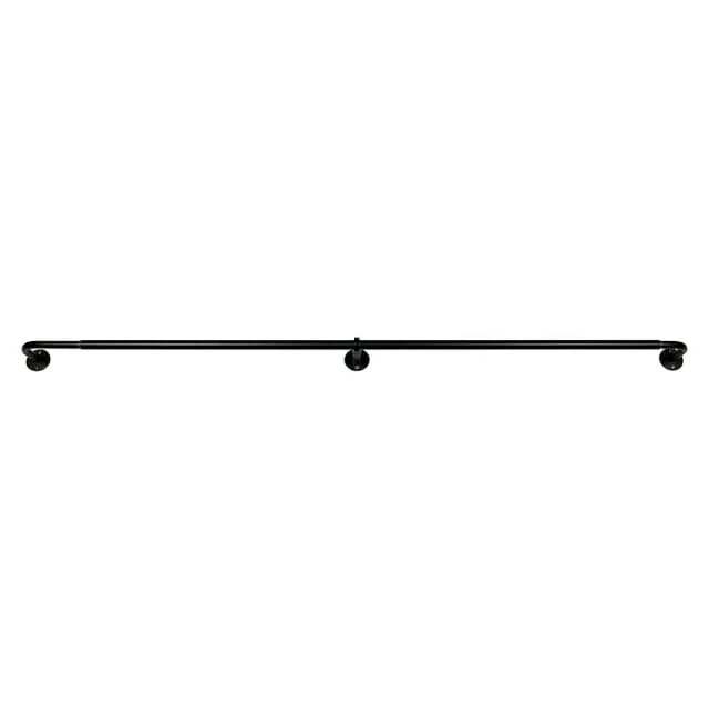 mydeco Gardinenstange-Set day & night ausziehbar Schwarz 160-280cm
