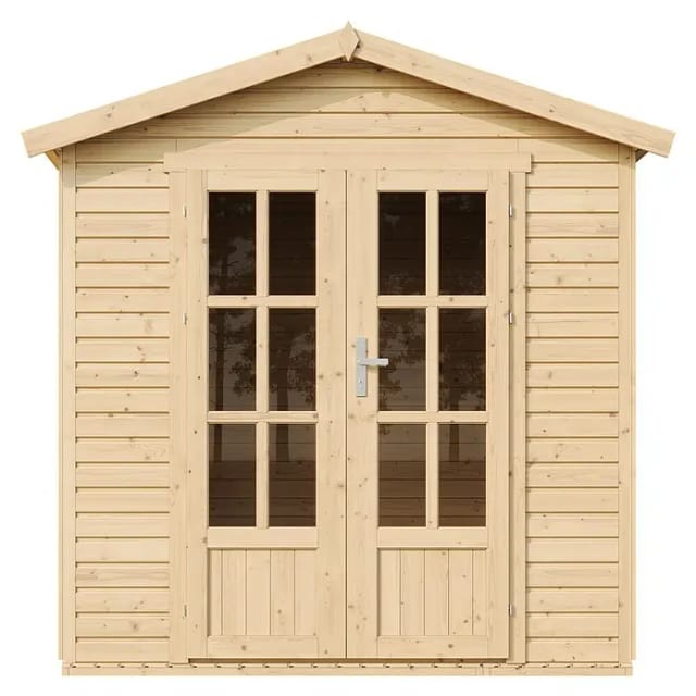 Timbela Gartenhaus Holz M351FB+H351FBBLACK 4,08 m² Dachziegel Schwarz mit Boden
