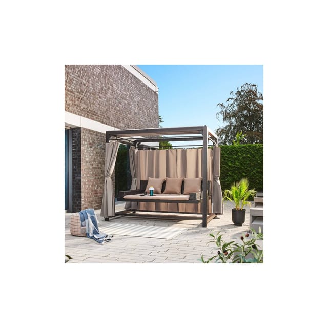 Home Deluxe Pavillon Provence 236 cm x 180 cm x 210 cm mit Gartenliege