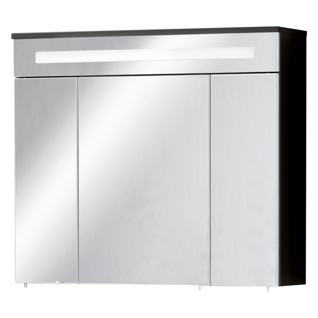 Fackelmann Spiegelschrank Kara Anthrazit 80 cm mit Softclose Türen