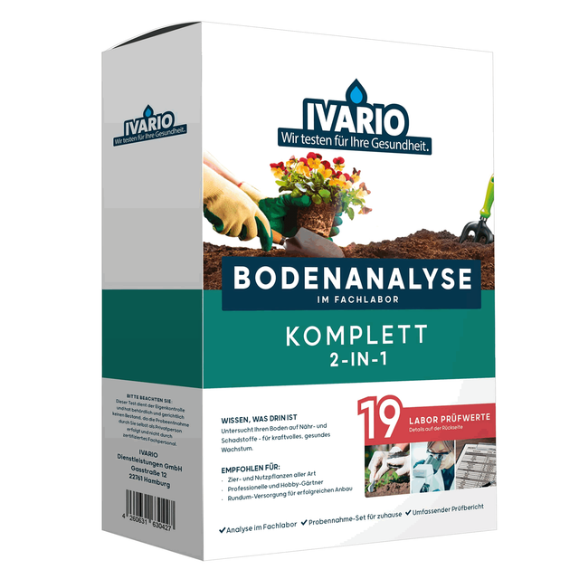Ivario Bodentest 2-in-1 Komplett 19 Prüfwerte