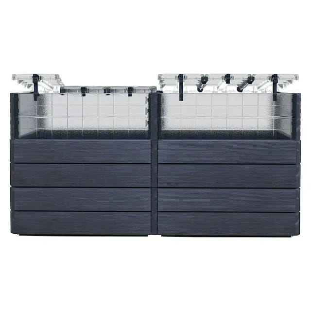 Garantia Hochbeet-System 2 L Turbo Plus Ergo Quadro 80 cm x 160 cm x 80 cm Wood