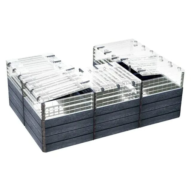 Garantia Hochbeet-System U Turbo Plus Ergo Quadro 80 cm x 240 cm x 160 Stone