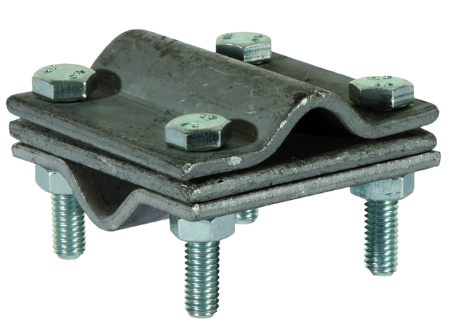 Kreuzverbinder mit Zwischenplatte 3 mm für Band bis 30 mm