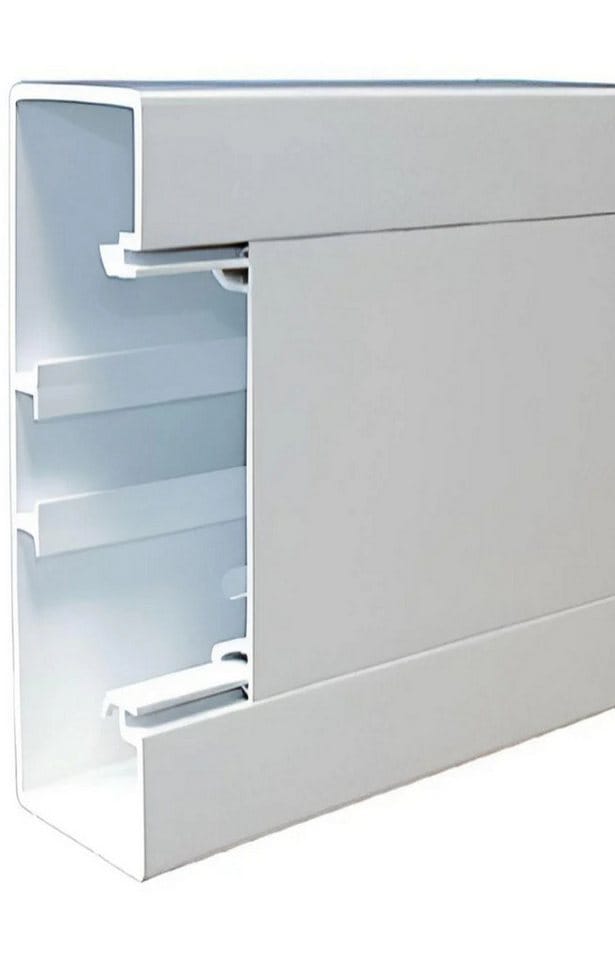 Gewiss Brüstungskanal aus Hart-PVC 70 x 130/80 Reinweiß 2 m