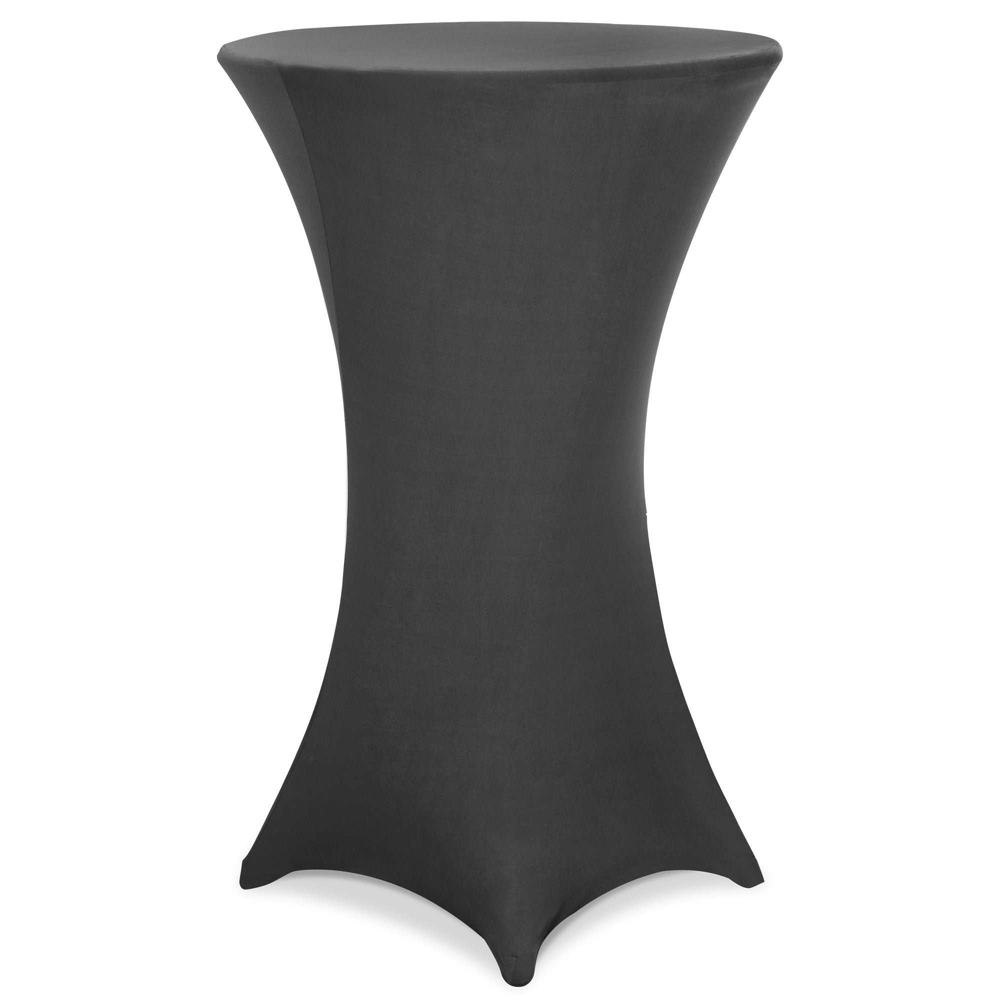 Runde Cocktailtischdecke, Anthrazit, 70 Cm, Knitterarm