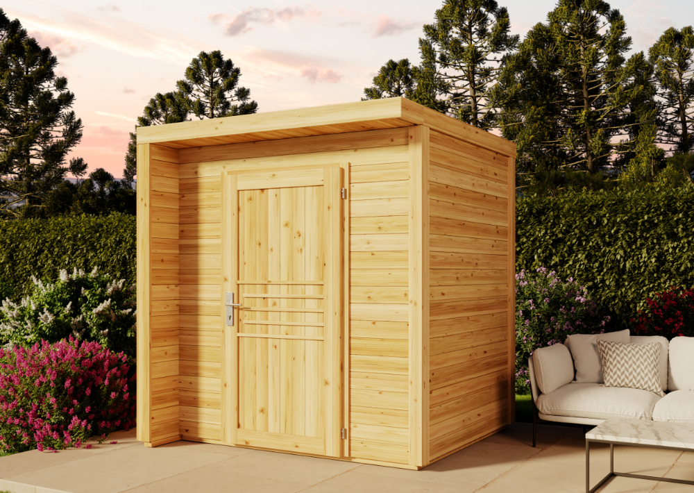 Alpholz Gartenhaus Bratek Flachdach Unbehandelt 204 cm x 202 cm