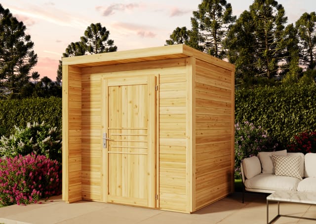 Alpholz Gartenhaus Bratek Flachdach Unbehandelt 204 cm x 202 cm