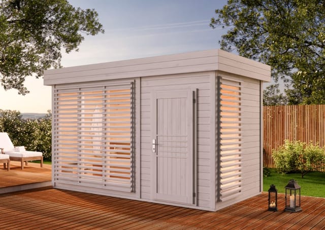 Finntherm Gartensauna Azalia Naturbelassen 434 cm x 234 cm