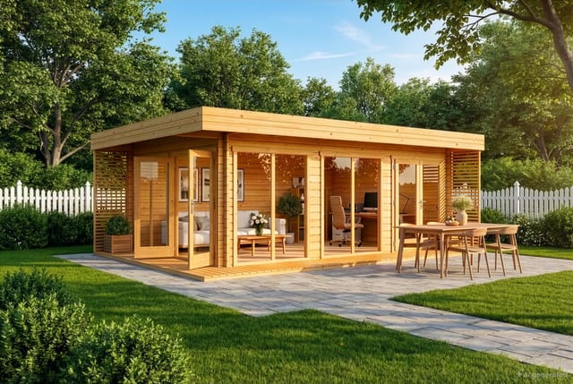 Alpholz Gartenhaus Viva B Flachdach Tauchimprägniert 492 cm x 668 cm