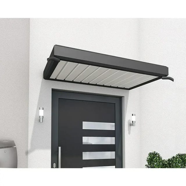 Gutta Rechteckvordach NM Aluminium Anthrazit 150 cm x 90 cm
