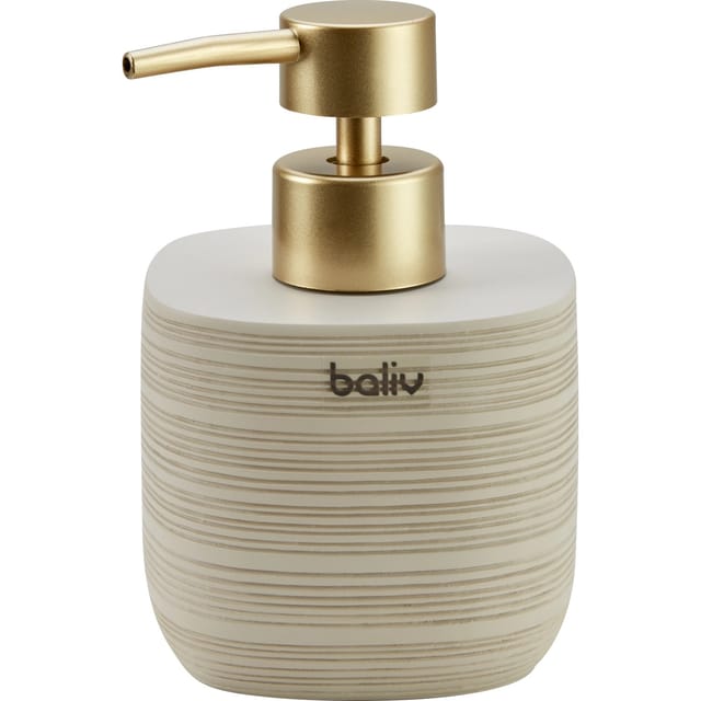 baliv Cosy Wave trend Seifenspender Polyresin Beige-Gold