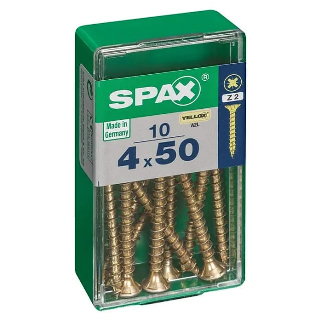 Spax Senkkopf Universalschraube PZ-Antrieb Ø 4 mm x 50 mm 10 Stück