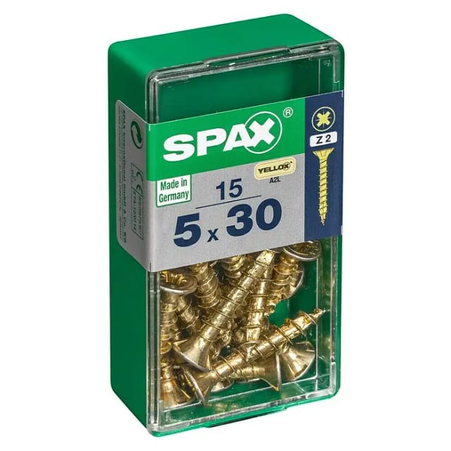 Spax Senkkopf Universalschraube PZ-Antrieb Ø 5 mm x 30 mm 15 Stück