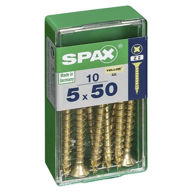 Spax Senkkopf Universalschraube PZ-Antrieb Ø 5 mm x 50 mm 10 Stück