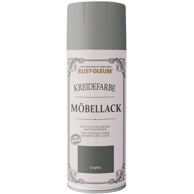 Rust-Oleum Kreidefarbe Möbellack Sprühfarbe Graphit 400 ml