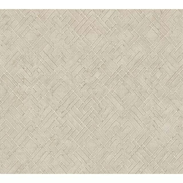 AS-Creation Vliestapete Grafisch Metalliceffekt Strukturiert Creme Silber