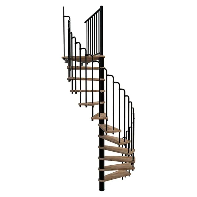 Minka Spindeltreppe Paris Buche-Schwarz 140 cm Raumhöhe bis 282 cm