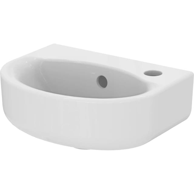 Ideal Standard Handwaschbecken Connect 35 cm 1 Hahnloch rechts mit Überlauf Weiß