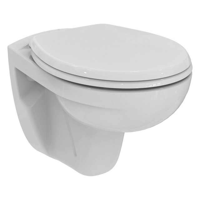 Ideal Standard WC-Paket Eurovit ohne Spülrand inkl. WC-Sitz Weiß (Alpin)