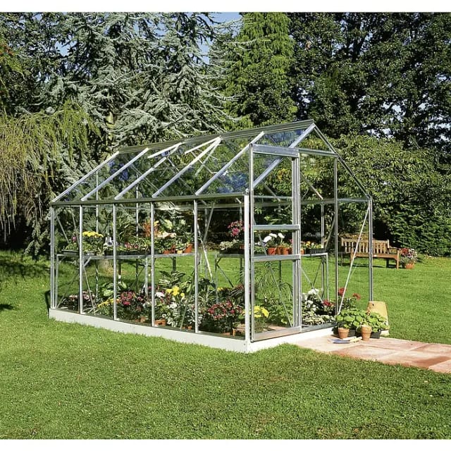Halls Gewächshaus Popular Set Popular 106 Alu 6,2 m² inkl. Fundamentrahmen