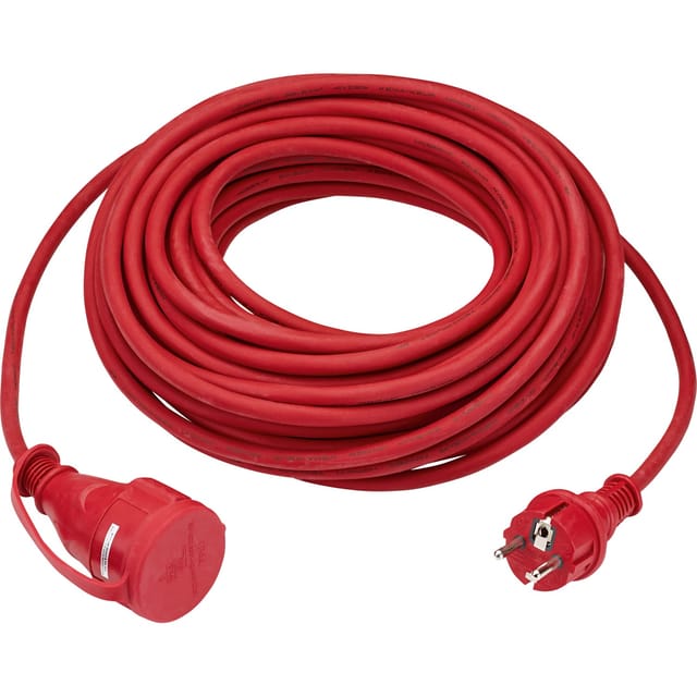 Verlängerungskabel 20 m Rot H05RR-F 3G1,5
