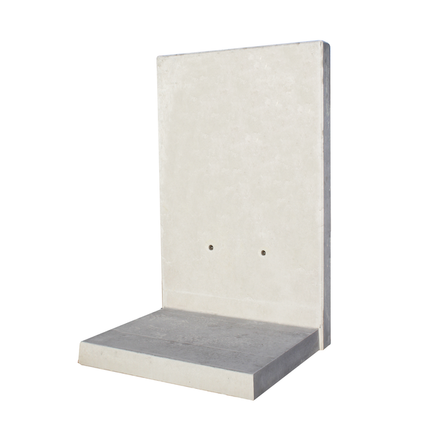 Diephaus L- Stein bewehrt Grau 155 x 100 x 85 x 8 cm