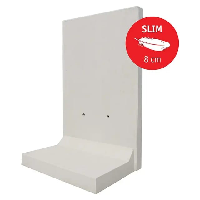 Diephaus L- Stein bewehrt Grau 205 x 100 x 115 x 8 cm