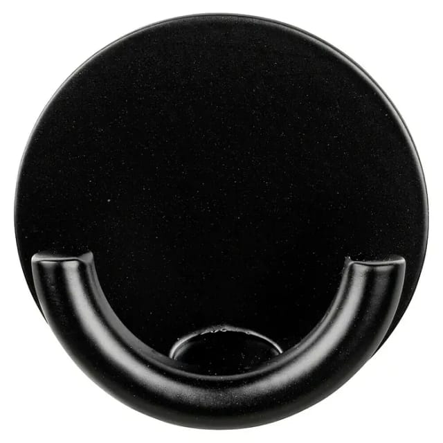 Wenko Edelstahl-Wandhaken Rondo Selbstklebend Ø 5,3 cm x 2,5 cm Schwarz