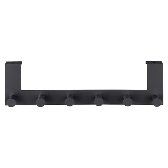 Wenko Türgarderobe Celano 6 Haken 39 cm x 11 cm x 5,5 cm Schwarz
