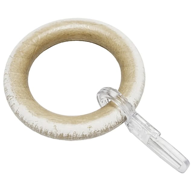 Gardinia Gardinenringe für Set Shorty Ø 2,5 cm Eiche Gekälkt 10 Stück FSC®