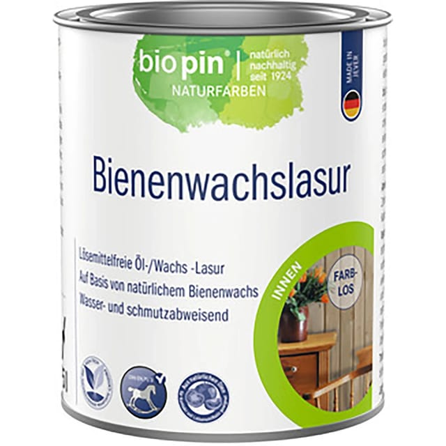 Biopin Bienenwachslasur Transparent 375 ml