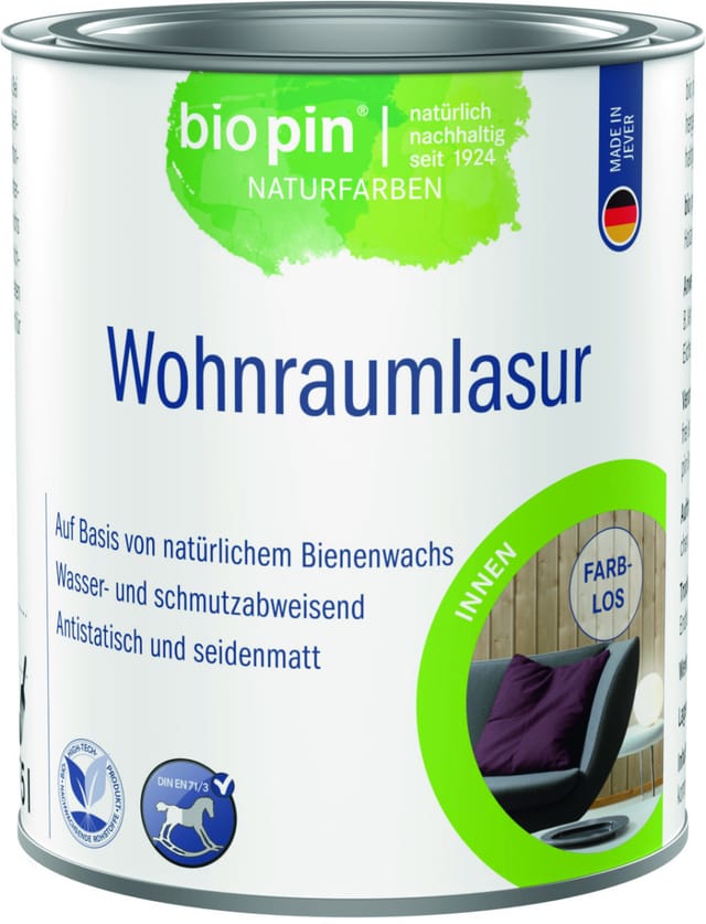 Biopin Wohnraumlasur Transparent 375 ml
