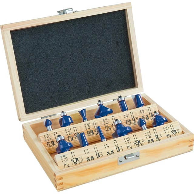 LUX-TOOLS Oberfräser-Set 12-teilig