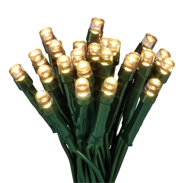 LED-Lichterkette 120 LEDs Warmweiß Grünes Kabel 12 m