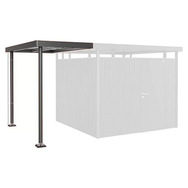 Biohort Seitendach für Gartenhaus HighLine 4 Dunkelgrau-Metallic 150x275x222 cm